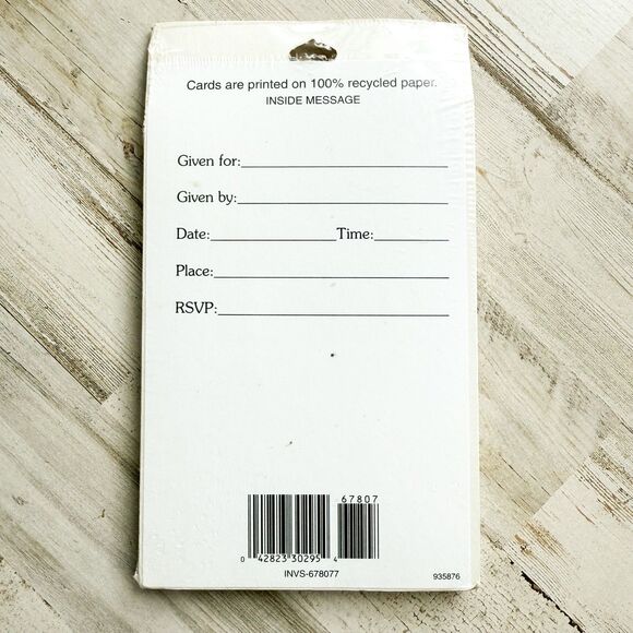 Vintage Baby Shower Invitations Girl Pawprints Wallace Tripp Mouse 2pk 16 Cards - Picture 5 of 5